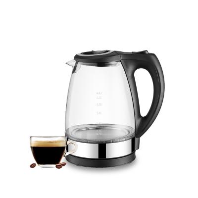 China 360 Degree Boil-dry Base 1.7L Glass Rotating Body And Overheat Protection Automatic Switch 360 Degree Rotating Cordless Kettle for sale