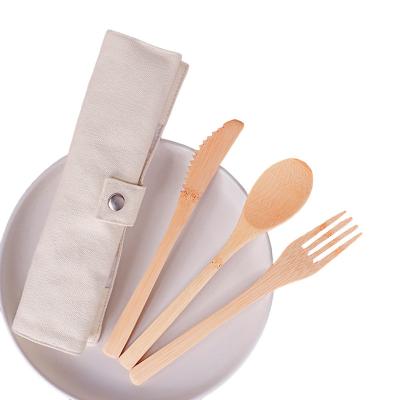 China high quality bamboo disposable dessert wooden spoon set bamboo forks Bq-95 for sale