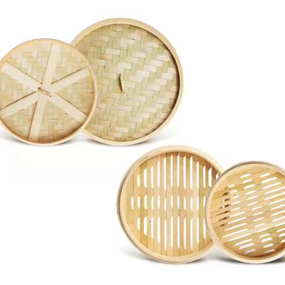 China Best Hot Selling Price Basket Mini Organic Dim Sum Bamboo Steamer Viable for sale