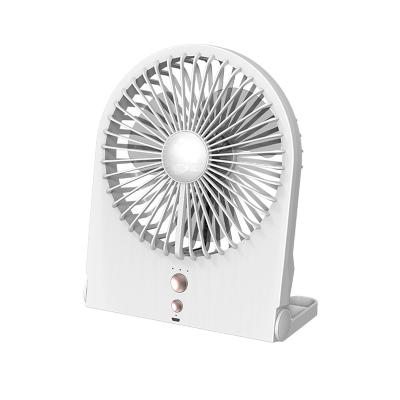 China Outdoor Mini Fan Hand Held Portable Small Mini LED Portable USB Rechargeable Handheld Light Portable Fan 1200mah Battery Table Stand Electronic Table Fan for sale