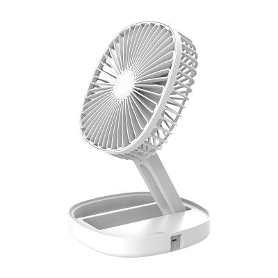 China Summer Portable Cooler Small Ceiling Fan Best-Selling Handfree Portable Electric Usb Rechargeable Folding Fan for sale