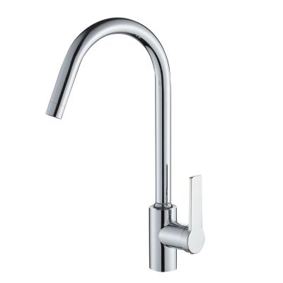 China OEM Thermostatic Single Handle Kitchen Faucet Kitchen Faucet Long Neck Sink Hotel Spray Solid Core Single Core Style for sale