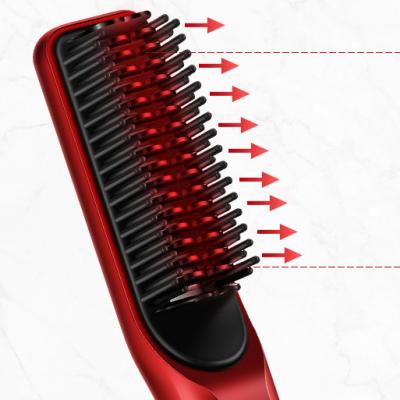 China Cordless Household Hair Straightener Brush and Hair Passionate Comb, Rechargeable Battery Power Hair Straightener for sale