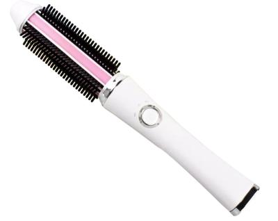 China ABS Magic Wireless Hair Curler Brush Cordless Hair Curling Brush Rechargeable Cordless Brush for sale