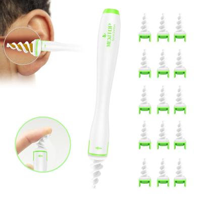 China Soft Silicone Ear Wax Remover Safe Silicones Soft Ear Wax Removal Tool Ear Wax Spiral Removal 16 Tips for sale