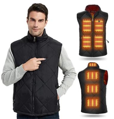 China Anti-Wrinkle Heating Vest Winter Men's and Women's Warm Jacket USB Heating Vest 8 Outdoor Filling Warmer Zones for sale