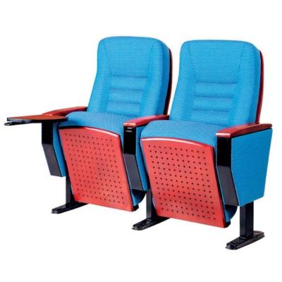 China Modern Cheap Theater Hall Chair Cinema Chair Price Movie Chair With Cup Holder Shelf Spring Shell Fabric 2020 for sale