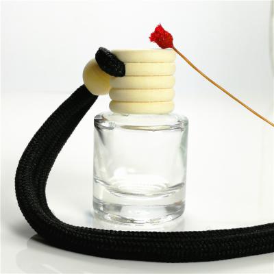 China 8ml Cosmetic Car Perfume Glass Bottle Wooden Cap for sale