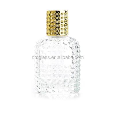 China 50ml Cosmetic Spray Perfume Bottle Refillable Clear Glass Luxury Empty Atomizer Bottle for sale