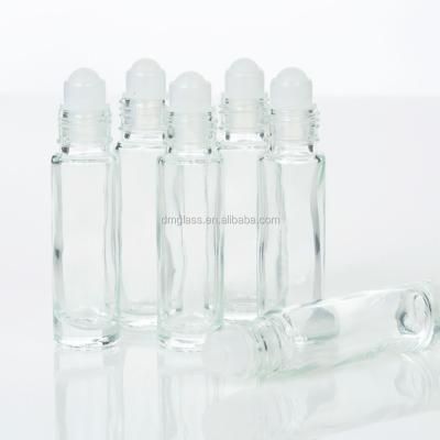 China Hot Sale Color 10ml Essential Oil Gemstone Rollball Clear Shower Gel Bottles With Follow for sale