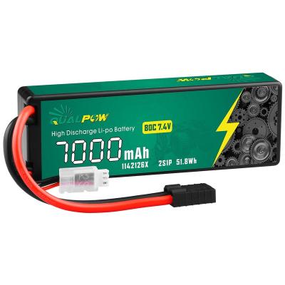 China Wholesale Toys AsperX Factory High Discharge 2S 7.4V 7000mAh 80C Lipo Battery For RC Car Aircraft FPV Boat for sale