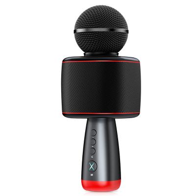 China Handheld Microphone New Products For USB Home K18 Handheld Karaoke Microphone Charging 2021 Wireless Speaker for sale