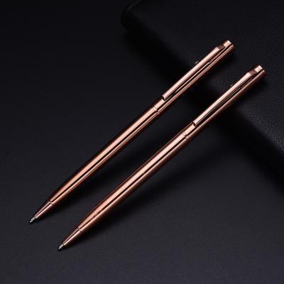 China office & Slim School Pen Ballpoint Pen Production Line With Logo Hot Sale Rose Gold For Gift for sale