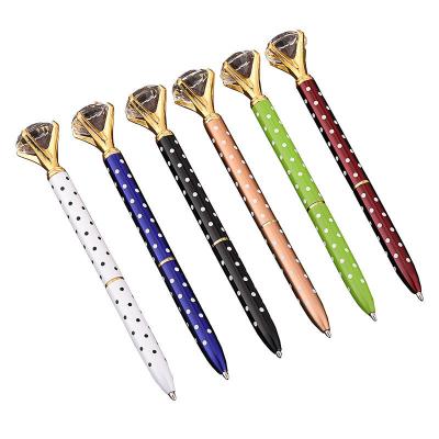 China office & Selling Fashionable Metal Crystal Ball Diamond Pen Self-produced School Pen, Creative Rotating Spot Diamond Crystal Pen A64 Large for sale