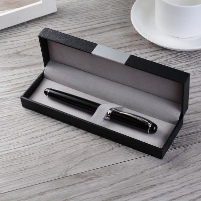 China Barber Shop Wedding Souvenirs for Guest Black Box Gift Roller /Signature Pen Set Metal Pen with Logo Promotional Price Customized for sale