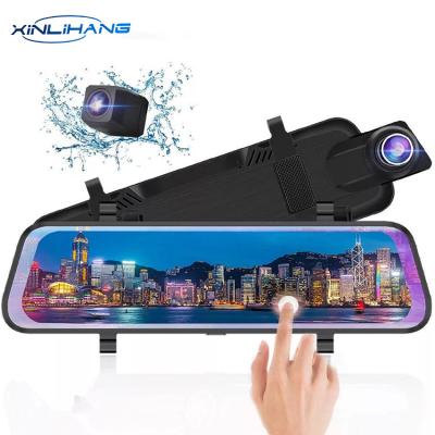 China G-Sensor 9.66 Inch Touch Screen Stream Media Dual Dash Cam Lens Rear View Mirror Dashcam Car DVR Auto Car HD Dash Camera for sale