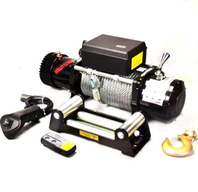 China 24m JULI AUTO Winch 12000lb 12v Cable Diameter 9.3mm Line Used Electric Winches for sale