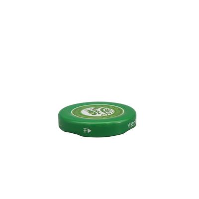 China Non Flip Custom High Quality Printed Logo 38 Mm Tinplate Metal Lid Tins Twist Off Caps for sale