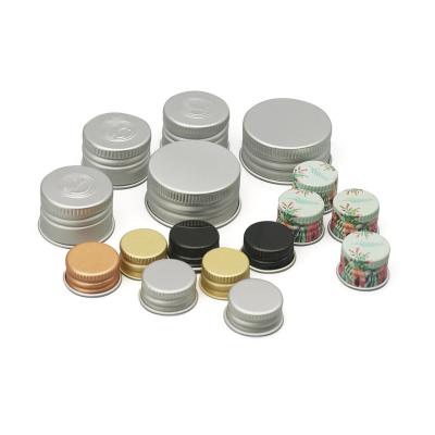 China Non Spill Custom Size Gold Silver Aluminum Screw Cap For Plastic Bottles Jar Pet Plastic Bottle for sale