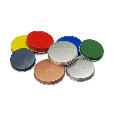 China Non Spill High Quality Custom Size Food Grade Anodized Aluminum Lids Flavor Bottle Screw Caps for sale