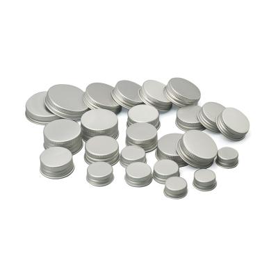 China Non Spill Wholesale Custom Size Silver Aluminum Metal Screw Cap For Glass Jar for sale