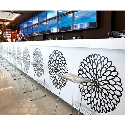 China Fashion Design Modern Quartz Stone White Color Outdoor Bar Counters for sale