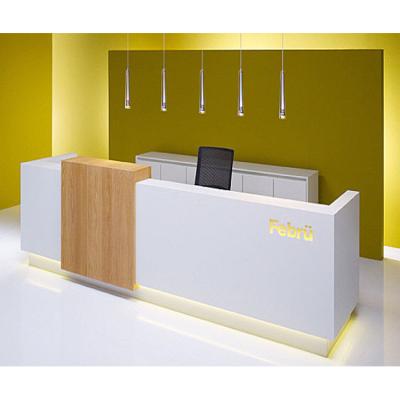 China Adjustable Utensil (Height) And Call Center Table Reception Counters Modern Led Living Room Desks Reception for sale