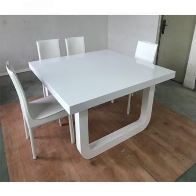 China Waterproof Dining Hall Dining Table Made With 304 Stainless Steel For 8 Seater for sale