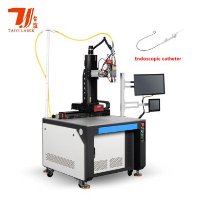 China Stainless Steel Endoscopic Catheter Automatic Fiber Laser Welding Machine 1500W 2000W for sale