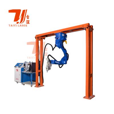 China Canton Fair Promotion Automatic Metal Fiber Laser Cutting Machine 6 Axis Robot Arm System for sale