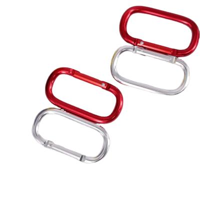 China High Quality Durable Aluminum Alloy Carabiner Special Oval Clip Mounting Oval Flat Alloy Carabiner Hooks For Bags for sale