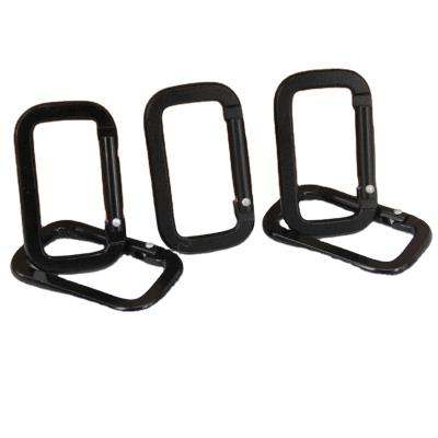 China Wholesale Customized Durable 50 Mm Squares Shape Carabiner Aluminum Alloy Safety Square Shape Carabiner Track Square Carabiner for sale