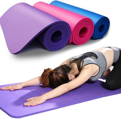 China Hot Yoga Mat Yoga Pilate Sports Non-slip Fitness Mat Washable NBR for sale