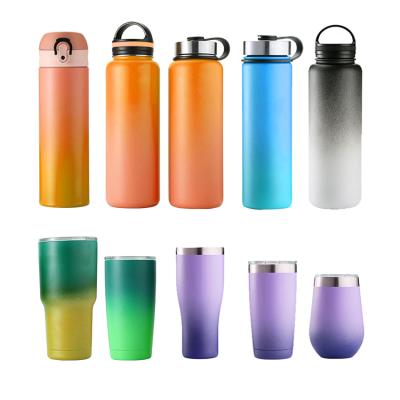 China Custom Logo Viable 500ml Matte Painting 18/8 Stainless Steel Water Bottle Double Wall Insulated Vacuum Flask With Custom Logo for sale