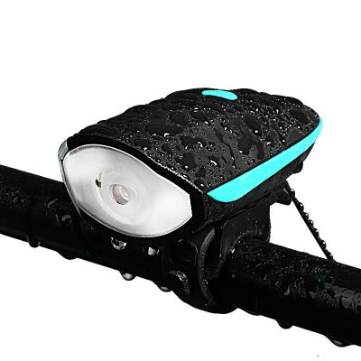 China Rechargeable Bicycle LED Speaker USB Bike Front Light With High DB Horn for sale