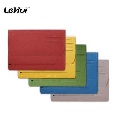 China Stone Blue Eco-friendly Three-color Pack 10 Expanding Half Paper 345x226mm Fin Document Wallet for sale