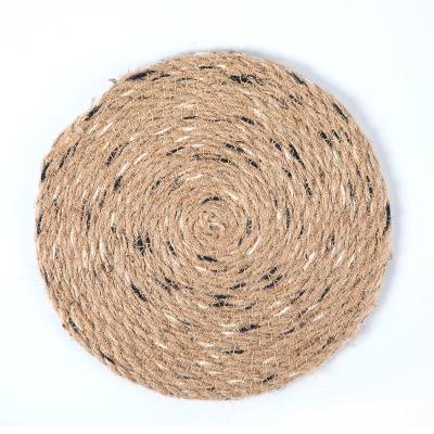 China Viable hemp self-design rope table mat floor mat size can be customized for sale