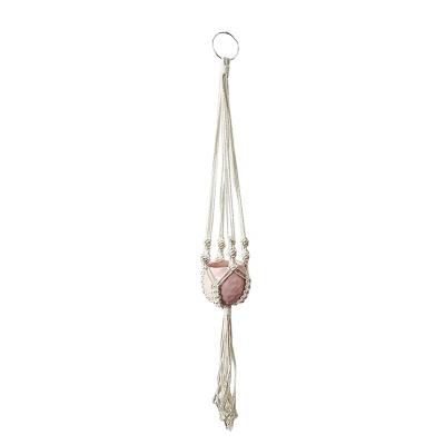 China Environmentally Friendly Handmade Cotton Macrame Plant Hanger Indoor and Outdoor Plant Hanger Home Decoration, Plant Pot Hanger for sale