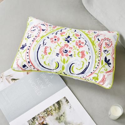 China Hotel Nondisposable 100% Cotton Printed Breakfast Pillow Cushion Reactive Printing Cover for sale