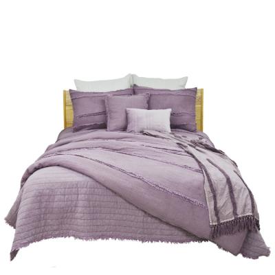 China Hermina wearable washed bed cover set with quilted stitches for sale