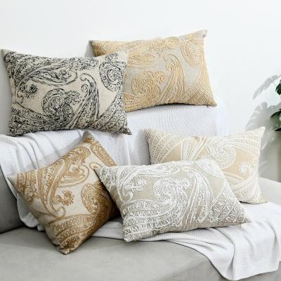 China OEM ODM Anti Static Folded Square Jacquard Embroidery Pillows for sale