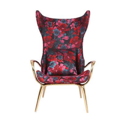 China Removable Modern Luxury Copper Single Soft Fabric Bag Single Chair Cover Chair for sale