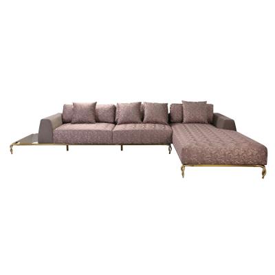 China Adjustable Modern Luxury Living Room Furniture Luxury Titanium Base Sofa Set (Other) for sale