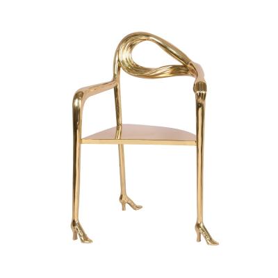 China (Others) Adjustable Modern Luxurious Living Room Furniture , Cast Gold Copper Single Chair for sale