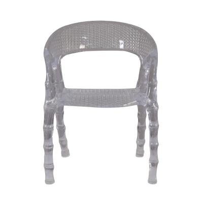 China Removable Modern Furniture Luxury Transparent Resin Living Room Single Cover Chair for sale