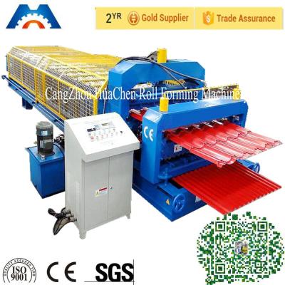 China MetalSheet Roll Forming Machine 0.3 - 0.8mm Automatic Hydraulic Cutting for sale