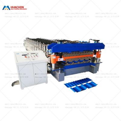 China Máquina de moldeado de rodillos trapezoidales de doble capa que incluye un trapezoide de larga envergadura 762 e IBR686 en venta