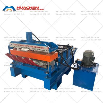 China Curving Metal Roof Panel Hydraulic Arch Sheet Cold Roll Forming Machine for sale