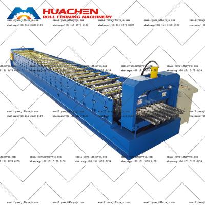 China Scaffold Walk Board Steel Floor Deck Roll Forming Machine Foot Panel Sheet Scaffolding Plank Making Machine for sale