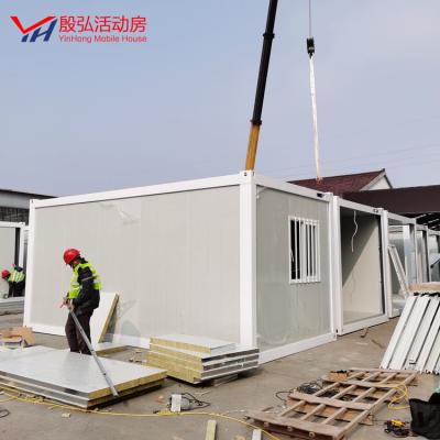 China Industrial cheap two storey 20 ft package container flat prefab hous portable building for housing for sale